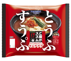 とうふすうぷ　ご飯がススムキムチ味