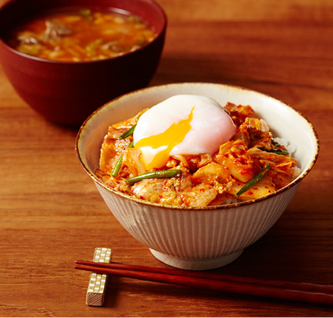 温玉豚キムチ丼